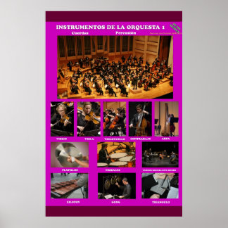 Pôster instrumentos orquesta I Instruments Orchestra I