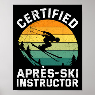 Poster Instrutor de Après-esqui Certificado de Esqui Dive