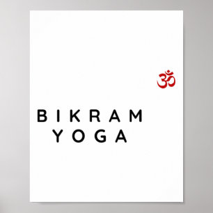 Poster Instrutor de Bikram Yoga Design para Iniciantes em