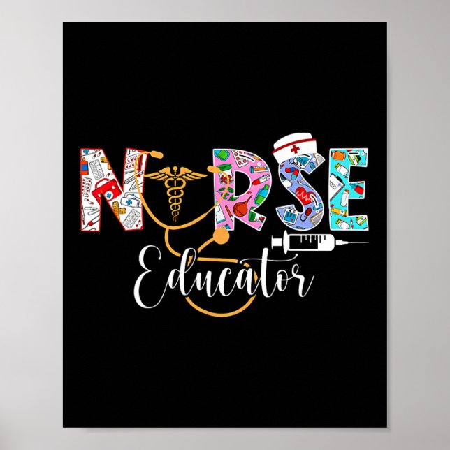 Poster Instrutor de Enfermeiro Stethosco (Frente)