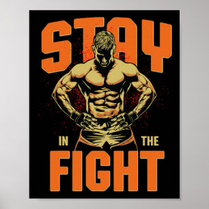 Poster Instrutor de Esporte Divertido Treinador de Boxe A