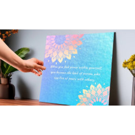 Poster Instrutor de Meditação Yoga Blue Dourado Cote Mand