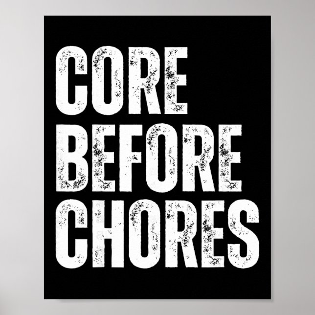 Poster Instrutor de Pilates Engraçado Antes das Tarefas D (Frente)