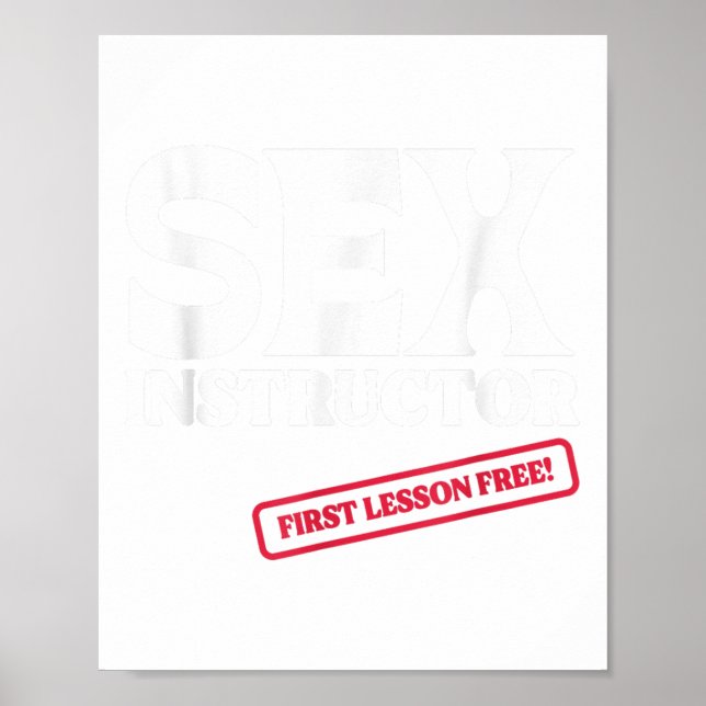 Poster Instrutor First Lesson Free! Festa de solteira (Frente)