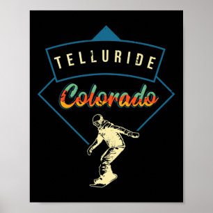 Poster Instrutor Telluride Colorado Snowboard S