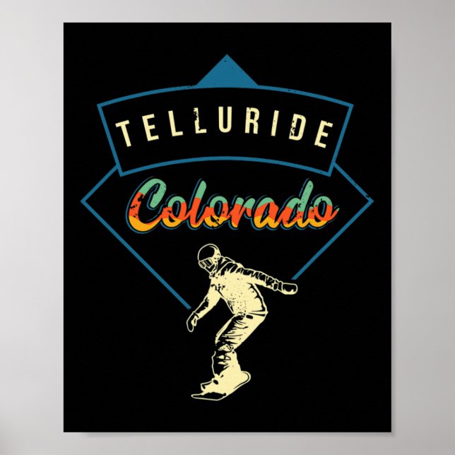 Poster Instrutor Telluride Colorado Snowboard S (Frente)