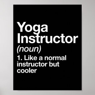 Poster Instrutor Yoga Funny Definition Gym Treinador
