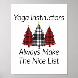 Poster Instrutores de Yoga Sempre Fazem a Lista Boa de Na