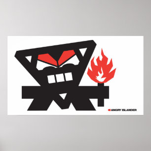 Poster Insular irritado - preto na luz