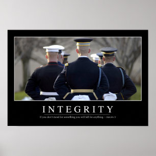 Pôster Integridade: Cotação Inspiracional