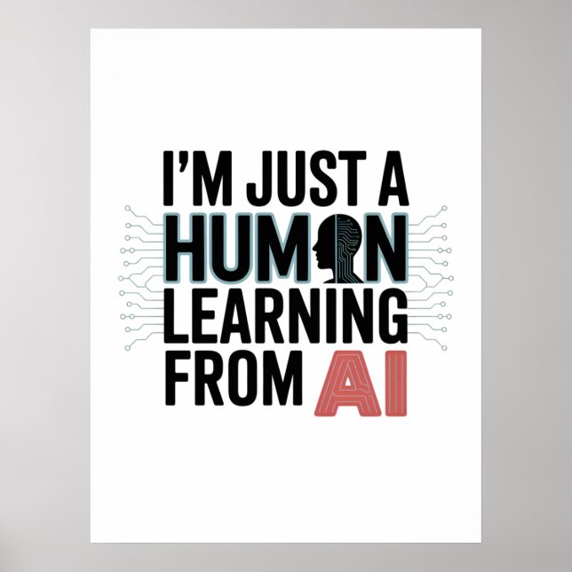 Poster Inteligência Artificial Aprendizagem Humana AI (Frente)