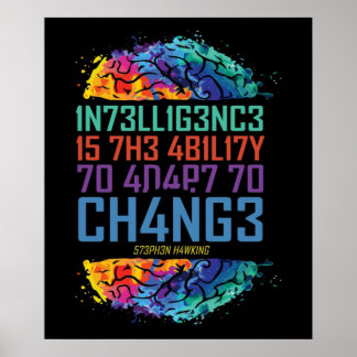 Poster Intelligence Is The Ability To Adapt To Change