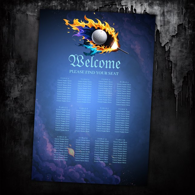 Poster Intensidade de chama: A bola de golfe em ação. (Criador carregado)