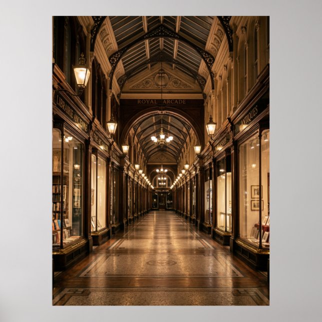 Poster Interior Antigo da Royal Arcade (Frente)