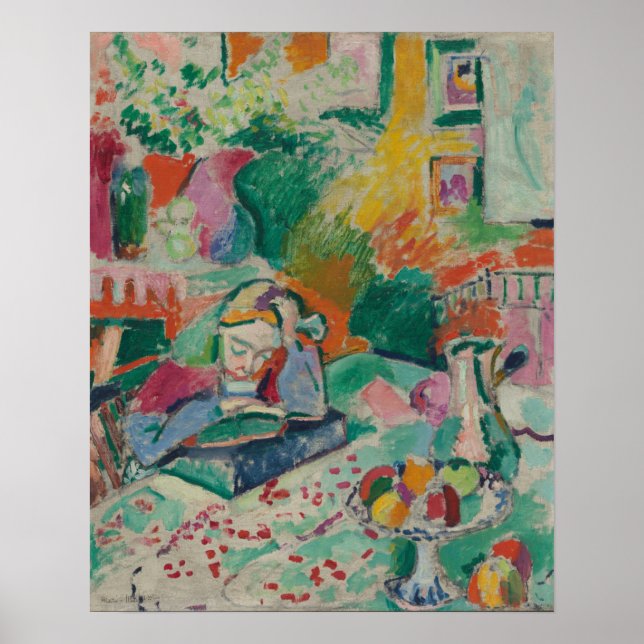 Poster Interior com Pequena Rapariga Matisse (Frente)