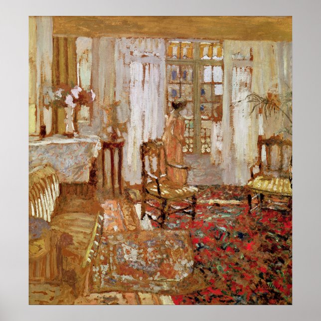 Poster Interior com uma mulher de amarelo na frente (Frente)