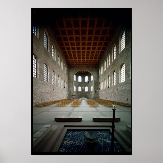 Pôster Interior da basílica, início do século IV AD (Frente)