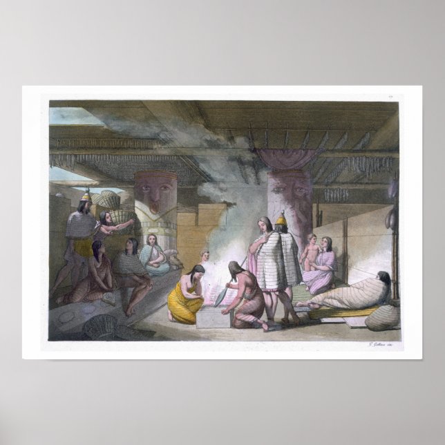 Pôster Interior da cabine da tribo Nootka, de "O Figurino (Frente)