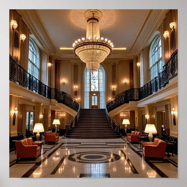 Poster Interior da Casa Luxuosa (Frente)