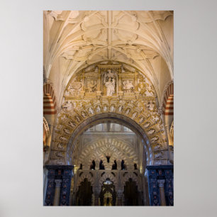 Pôster Interior da catedral de Mezquita em Córdova