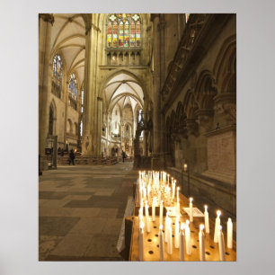 Pôster Interior da Catedral de São Pedro em Regensburg