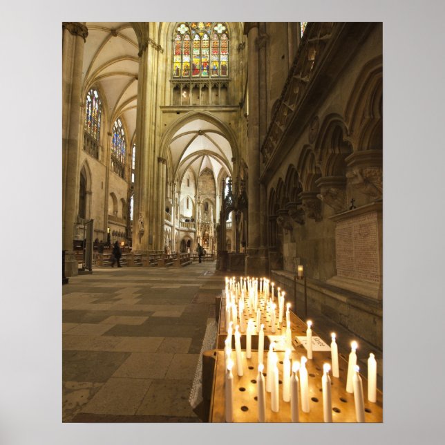 Pôster Interior da Catedral de São Pedro em Regensburg (Frente)