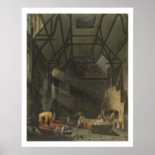 Poster Interior da cozinha, trindade Cambridg