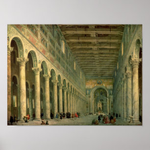 Poster Interior da igreja de San Paolo Fuori le
