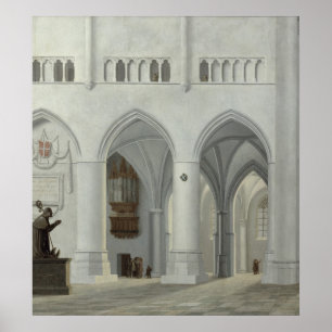 Poster Interior da igreja de St. Bavo, Haarlem
