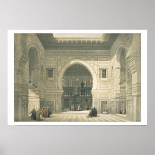 Poster Interior da mesquita da sultão Hasan, o Cairo,