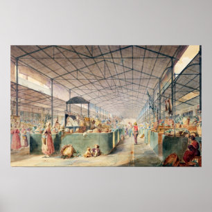 Pôster Interior de Les Halles, 1835