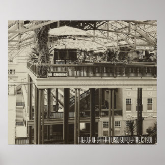 Poster Interior de São Francisco Sutro Baths 1908