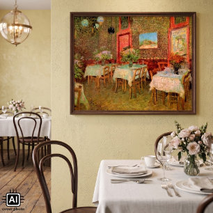 Pôster Interior de um Restaurante por Vincent van Gogh