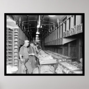 Pôster Interior de um trem de correio 1910