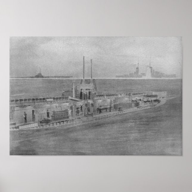 Pôster Interior de um U-Boat Alemão Moderno (Frente)