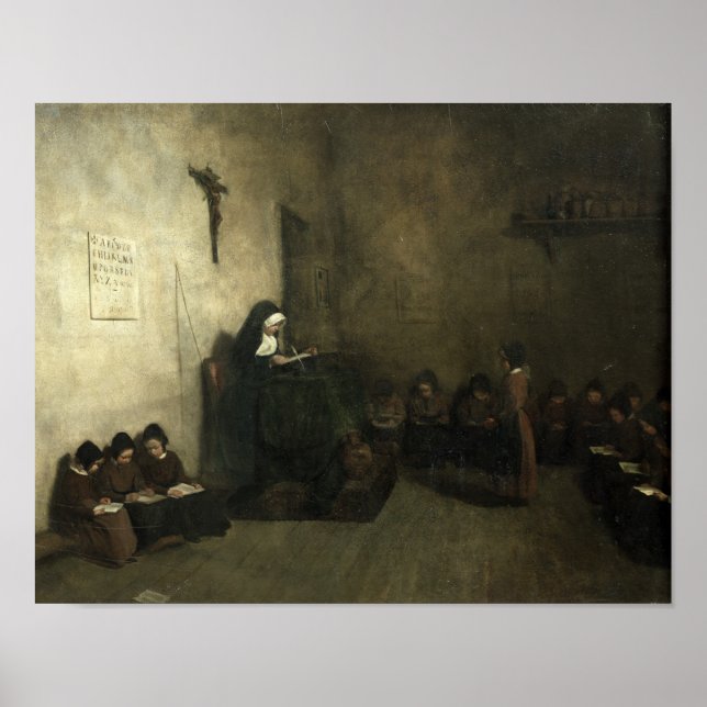 Pôster Interior de uma Escola para Meninas Órfãs, 1850 (Frente)