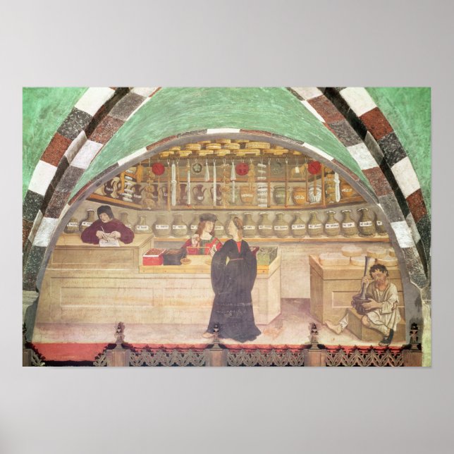 Poster Interior de uma farmácia (Frente)