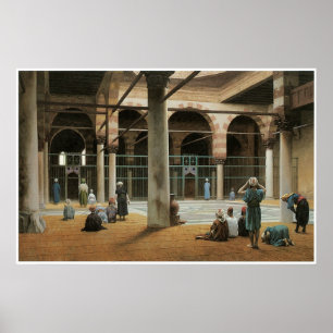Pôster Interior de uma mesquita, Jean-Leon 1870 Gerome