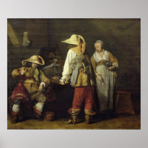 Pôster Interior de uma pensão, 1636