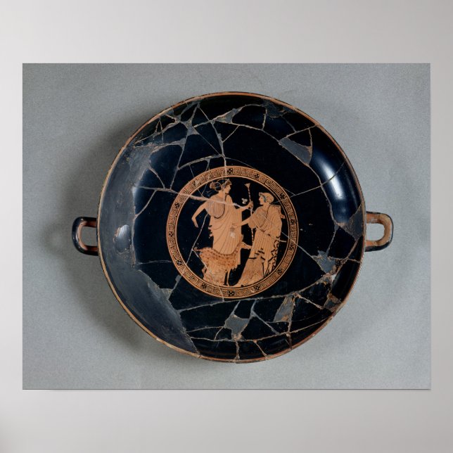 Poster Interior de uma taça de corpo vermelho (Frente)