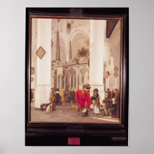 Pôster Interior do Nieuwe Kerk, Delft, 1656