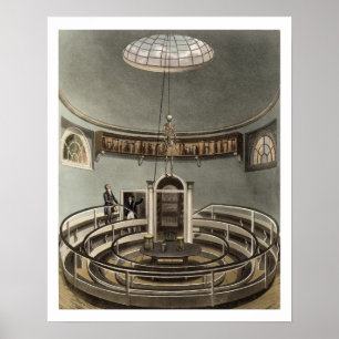 Poster Interior do teatro da anatomia, Cambridge, para