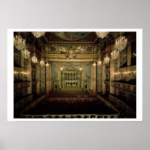 Pôster Interior do teatro da ópera, terminado em 1770