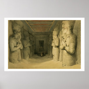Poster Interior do templo de Abu Simbel, de "Egipto
