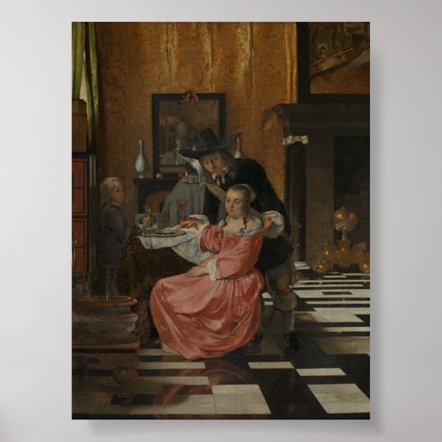 Poster Interior neerlandês — Ludolf de Jongh (Frente)