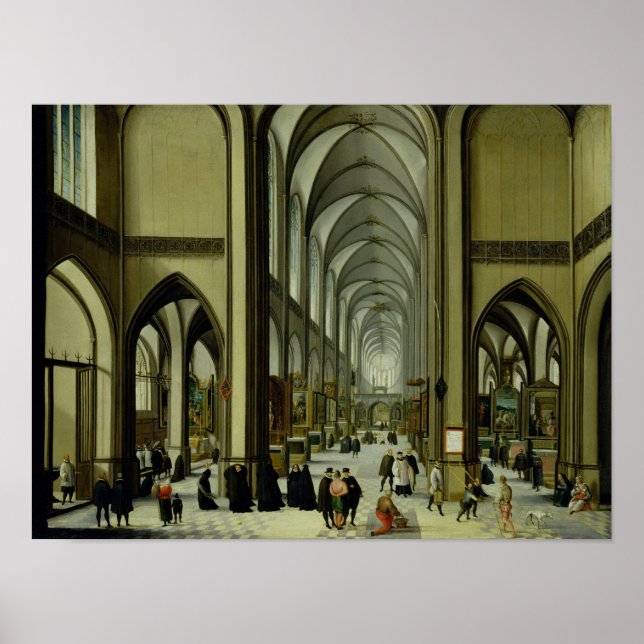 Poster Interior of Antwerp cathedral (Frente)