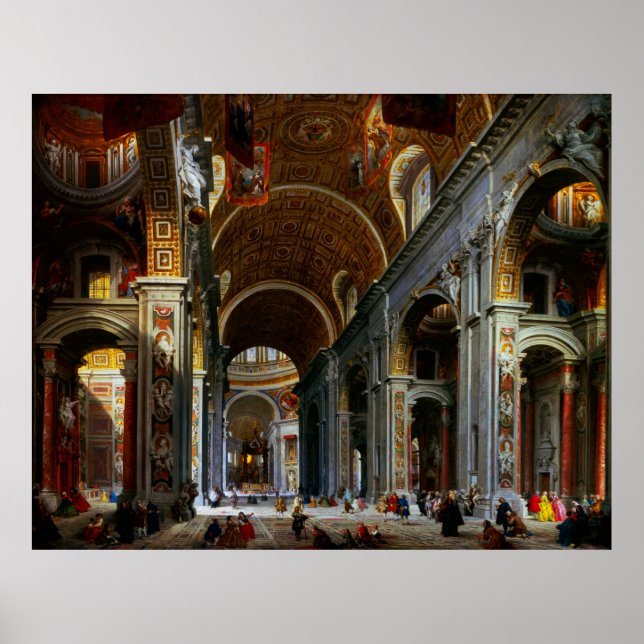 Poster Interior of St. Peter's Basilica, Rome (Frente)