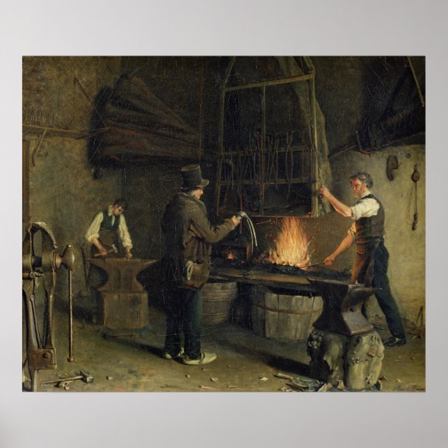 Pôster Interior of the Forge, 1837 (Frente)