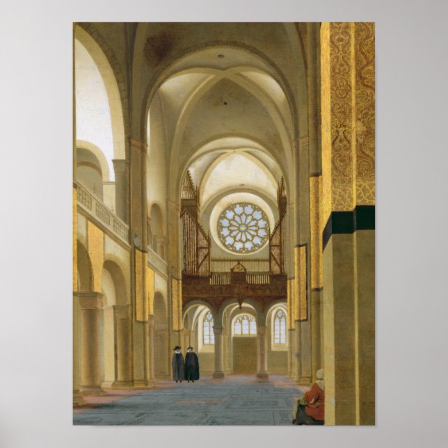 Pôster Interior of the Marienkirche in Utrecht, 1638 (Frente)