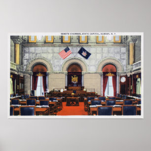 Pôster Interior View of State Capitol Senate Chamber